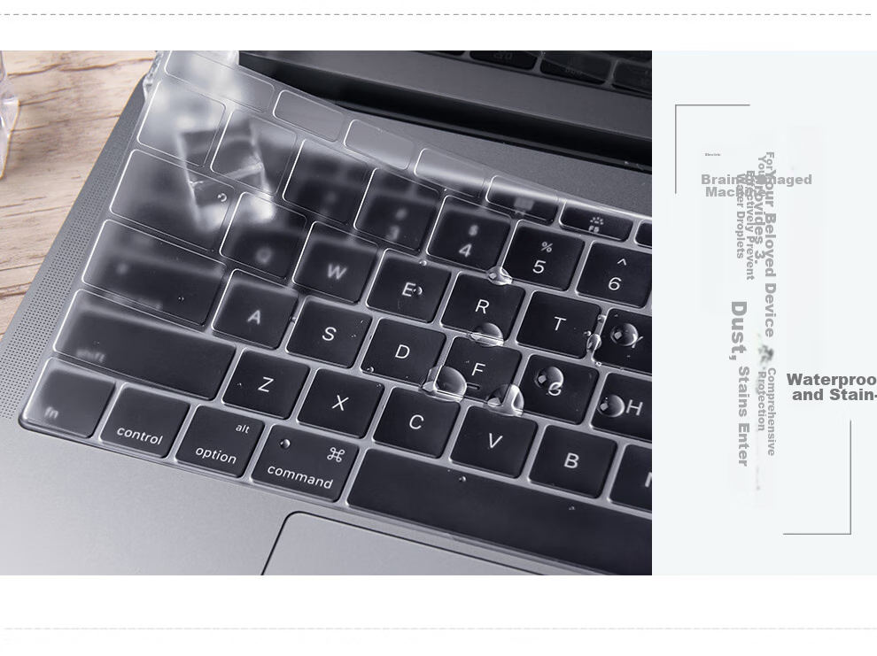 Защитная пленка для клавиатуры Jichuan Apple MacBook Air 13.3 дюйма, A1466/A1369, ультратонкая, прозрачная, водонепроницаемая, пылезащитная