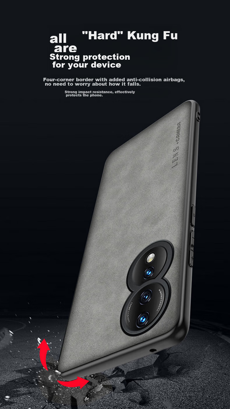 Чехол для телефона SHIYONG, совместимый с Honor 80, элегантный серый, защита объектива, силиконовый мягкий край, противоударный, ультратонкий, кожаная текстура