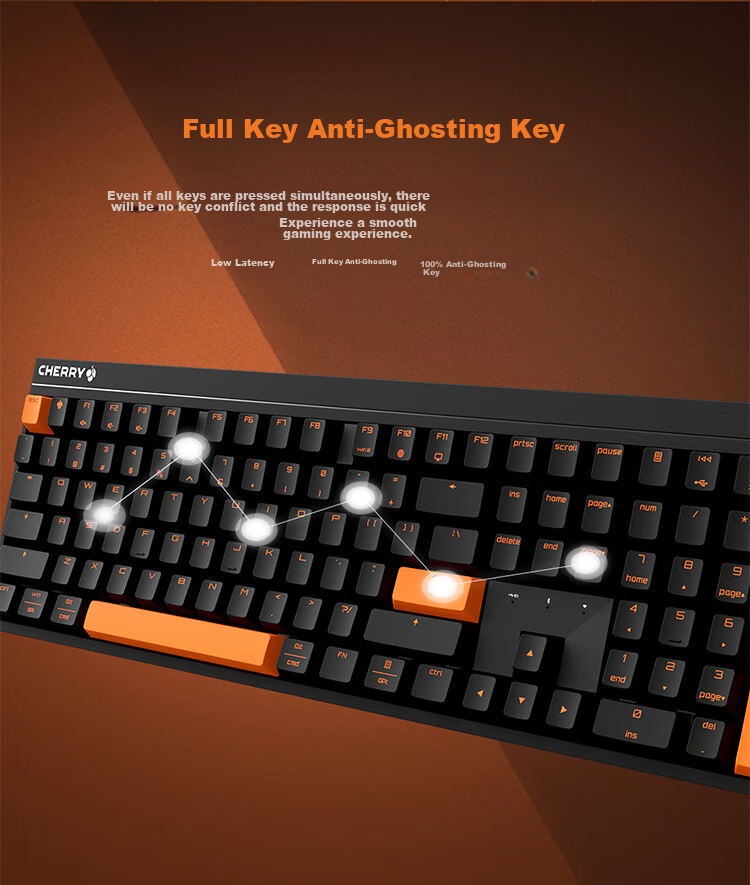 Механическая клавиатура CHERRY MX2.0 PRO, 108 клавиш, беспроводная Bluetooth, игровая и офисная, для ПК, совместима с WIN/MAC, переключатели Night Flame Tea