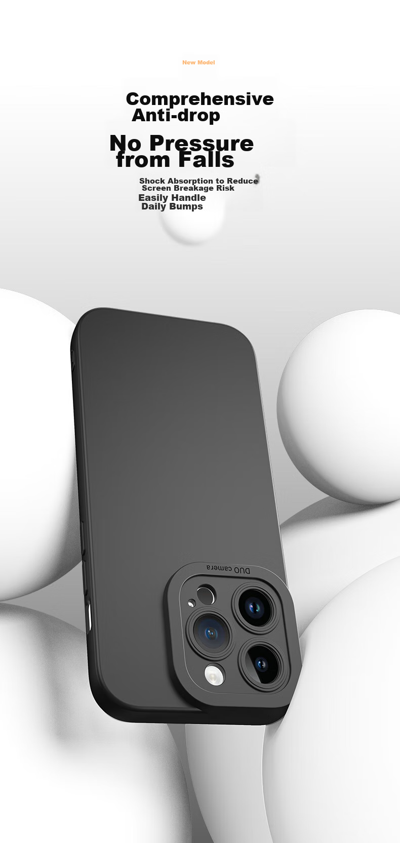 Чехол для iPhone X/XS HOLDZU Angel Eyes, силиконовый, противоударный, ультратонкий, графитовый черный