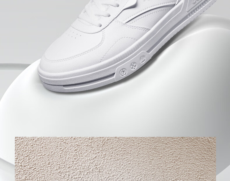 Мужские кроссовки 361° Classic Sneakers, натуральная кожа, весна-лето 2025, размер 42, белый/черный