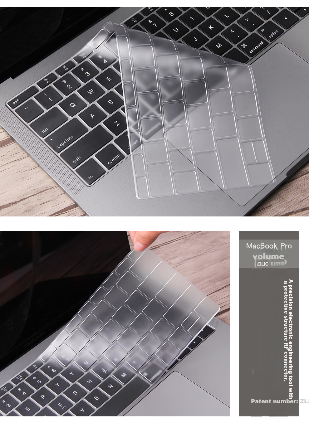 Защитная пленка для клавиатуры Jichuan Apple MacBook Air 13.3 дюйма, A1466/A1369, ультратонкая, прозрачная, водонепроницаемая, пылезащитная