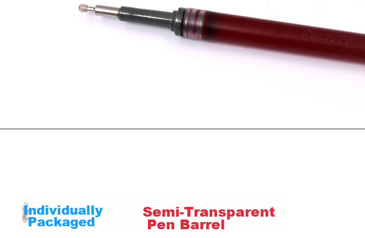 Набор стержней для гелевой ручки Pentel LRN5, 0.5 мм, черные, 12 шт.