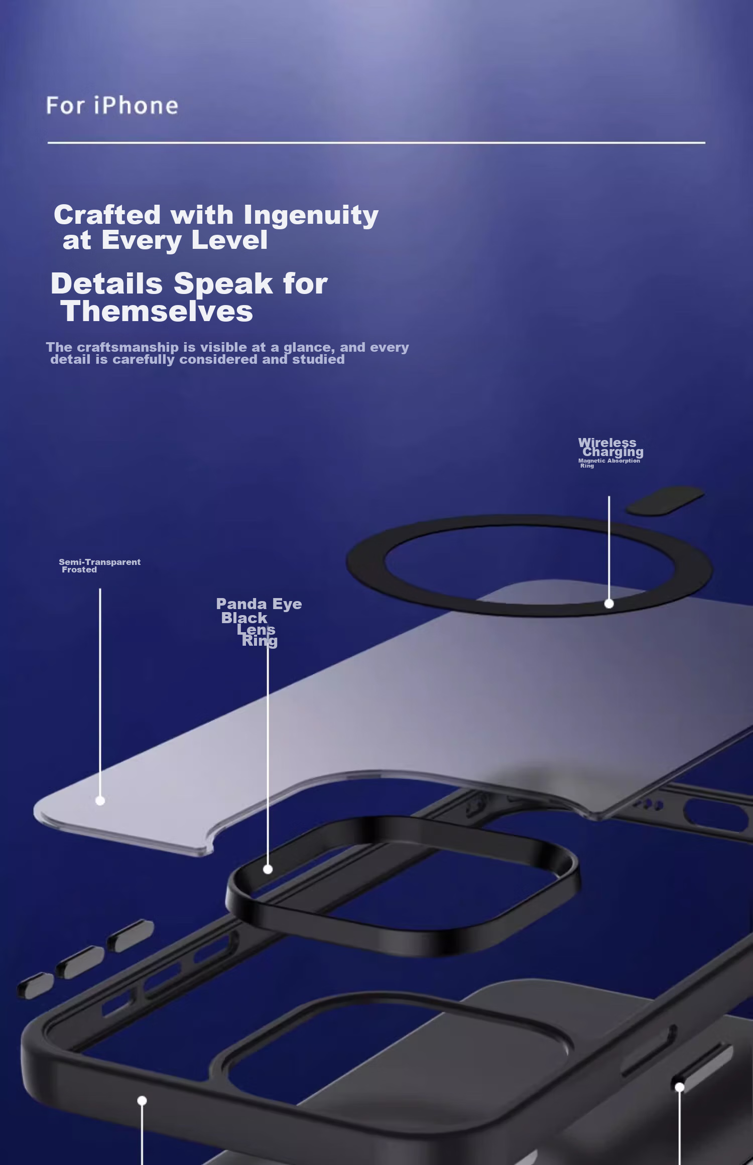 Чехол ZHIWEISHI для Apple iPhone 14 Pro Max, Skin-Feel Magnetic, ультратонкий, противоударный, с матовым покрытием, полуночный черный