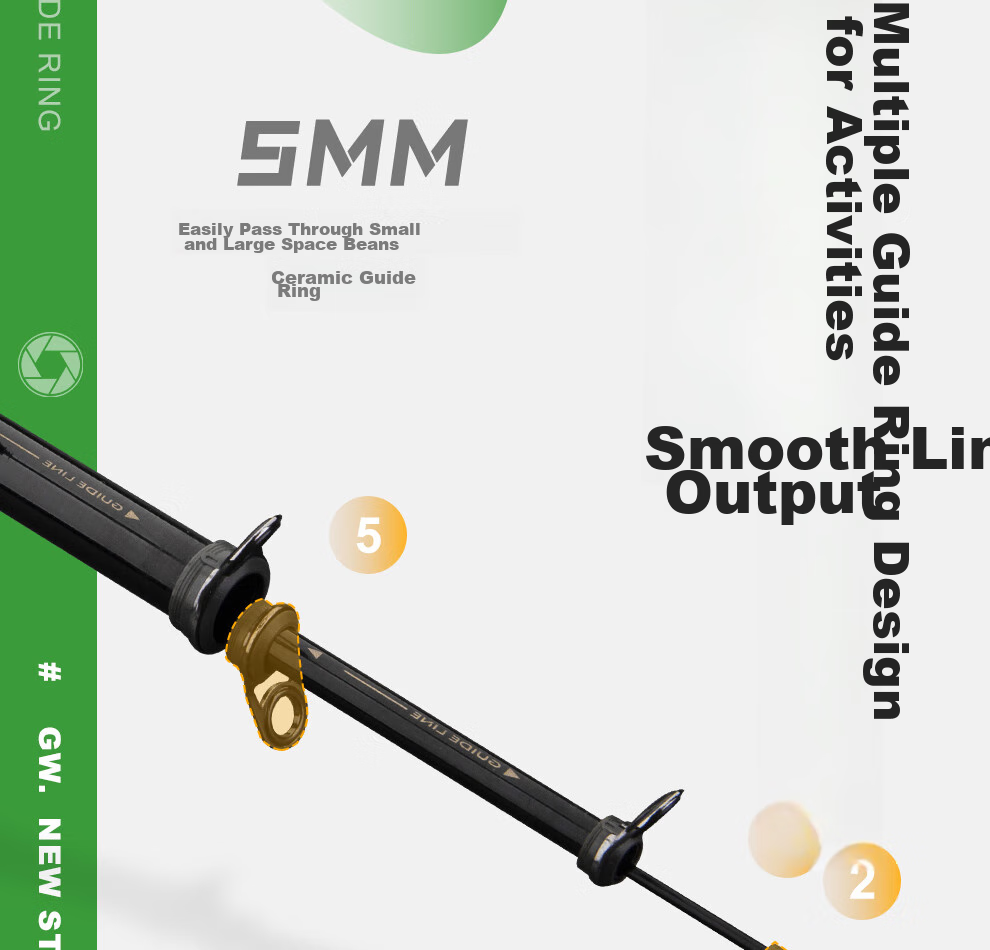 Удилище GW Fishing Rod Xianglin Jirongyao Edition No. 3, 5.4 метра, скользящий поплавок, большие кольца, длинные секции, рокфишинговое удилище