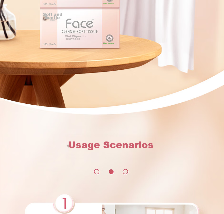 Бумажные платочки C&S Facial Tissues, розовые, 3-слойные, 150 листов*24 упаковки, влажные салфетки M, целый ящик туалетной бумаги