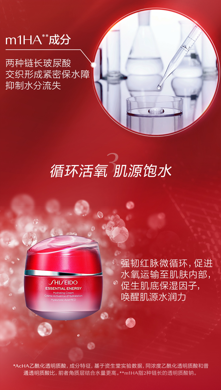 资生堂（Shiseido）鲜润赋活透润霜50ml 修护肌肤滋润保湿淡化细纹维稳红腰子面霜护肤品送女友