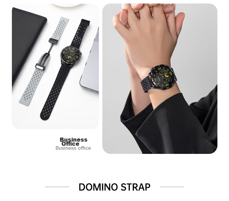 Ремешок MASI для Huawei Watch GT4/3/2/Pro, Honor Magic2, силиконовый, дышащий, с магнитным замком, 20 мм, прозрачный звездный цвет