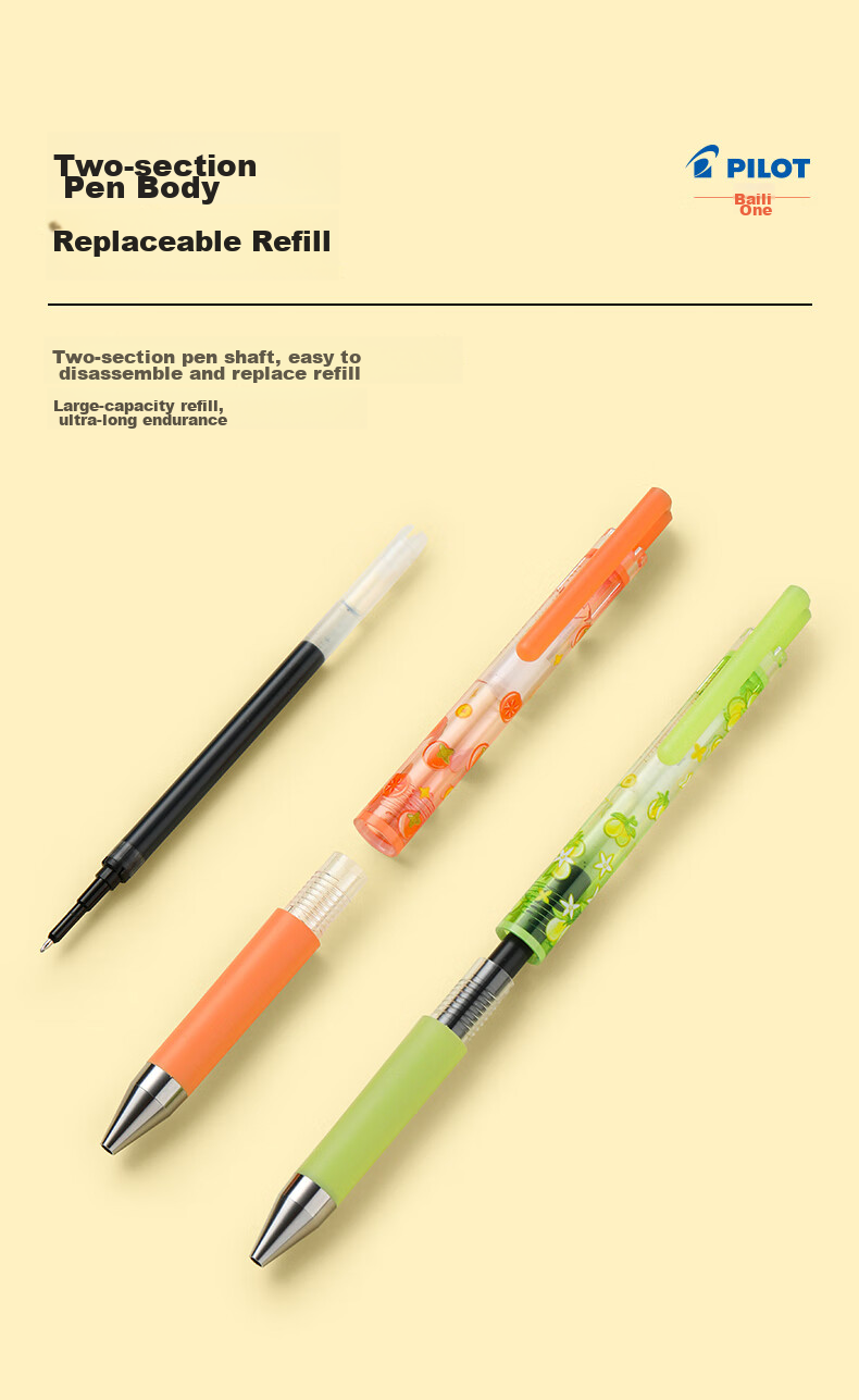 PILOT Juice Up Gel Pen, LJP20S5BLKAB LP3RF12S5B-0.5 Black, Shi Shi Ruyi (1 Pen 1 Refill)