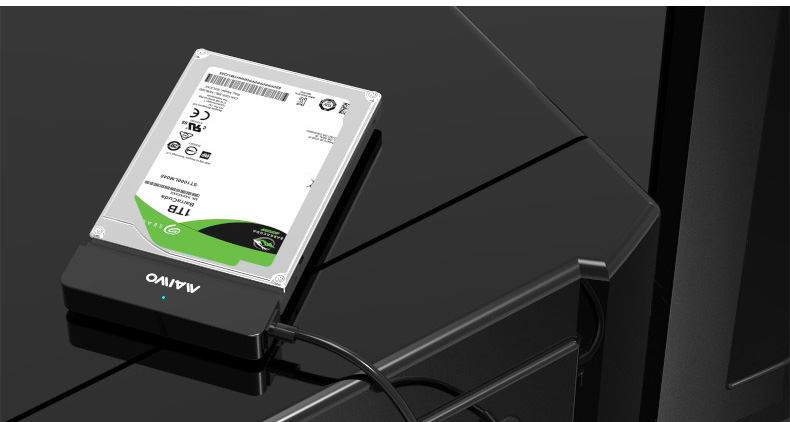 Кабель-адаптер MAIWO K104A для 2.5-дюймовых SATA HDD/SSD, USB 3.0, черный