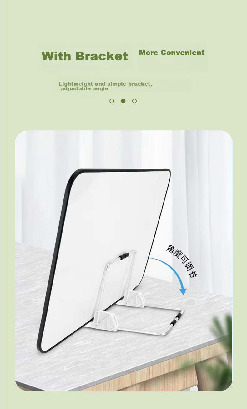Flybook Desktop Whiteboard with Stand, Handheld, Double-Sided Erasable Writing Board, Portable Soft Edge Children's Small Blackboard, Home Memo Board, Office Planner Board, Live Streaming Room Prompt Board