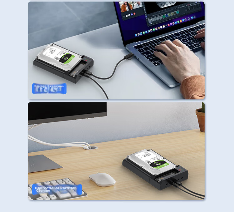 Клонер жестких дисков UNITEK M.2 NVMe/SATA, док-станция для клонирования 2.5/3.5 дюйма, внешний корпус для HDD/SSD, для чтения и копирования данных
