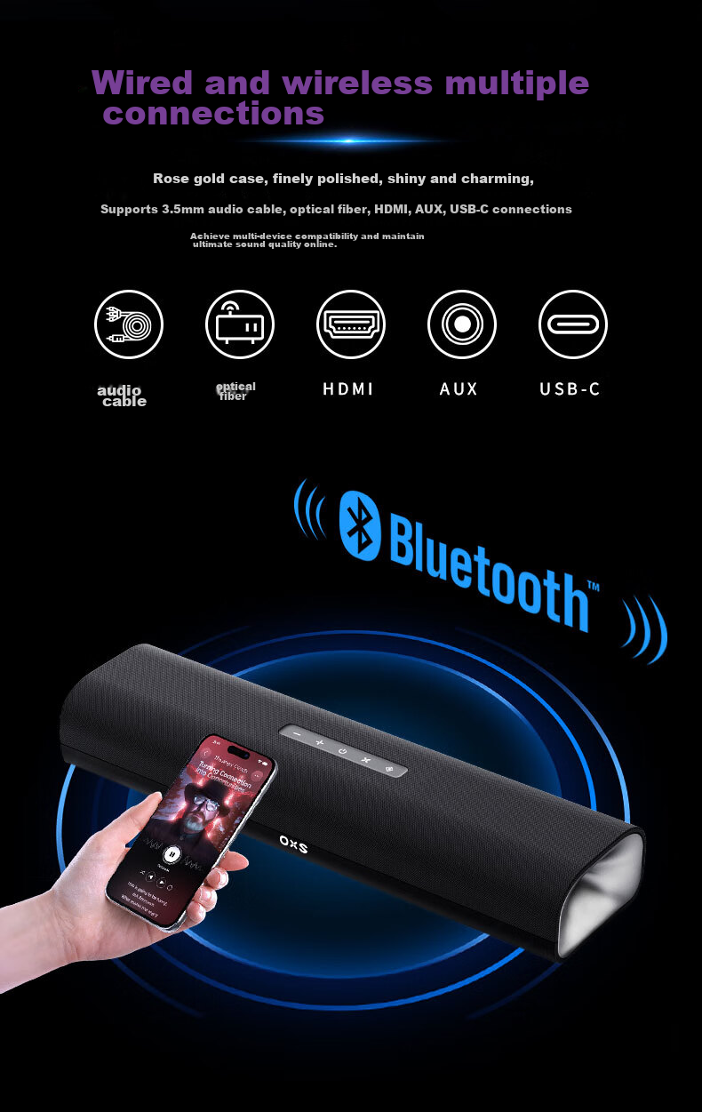 Игровые колонки OXS Thunder Lite S2, виртуальный 7.1.2, стерео, черный