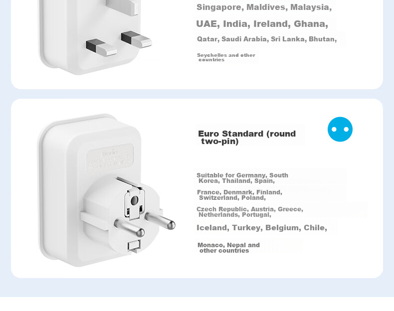 Универсальный переходник Etman с USB/Type-C, британская вилка, конвертер для путешествий