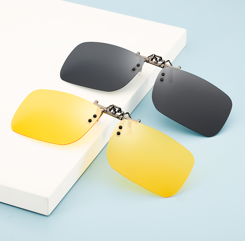Солнцезащитные очки PARIM Polarized с клипсой для близоруких, антибликовые, для дневного и ночного вождения, унисекс, черный/серый