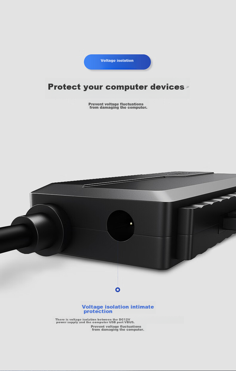 Кабель-адаптер UNITEK USB 3.0 на SATA с блоком питания, 0.6 м, S108ABK-P1