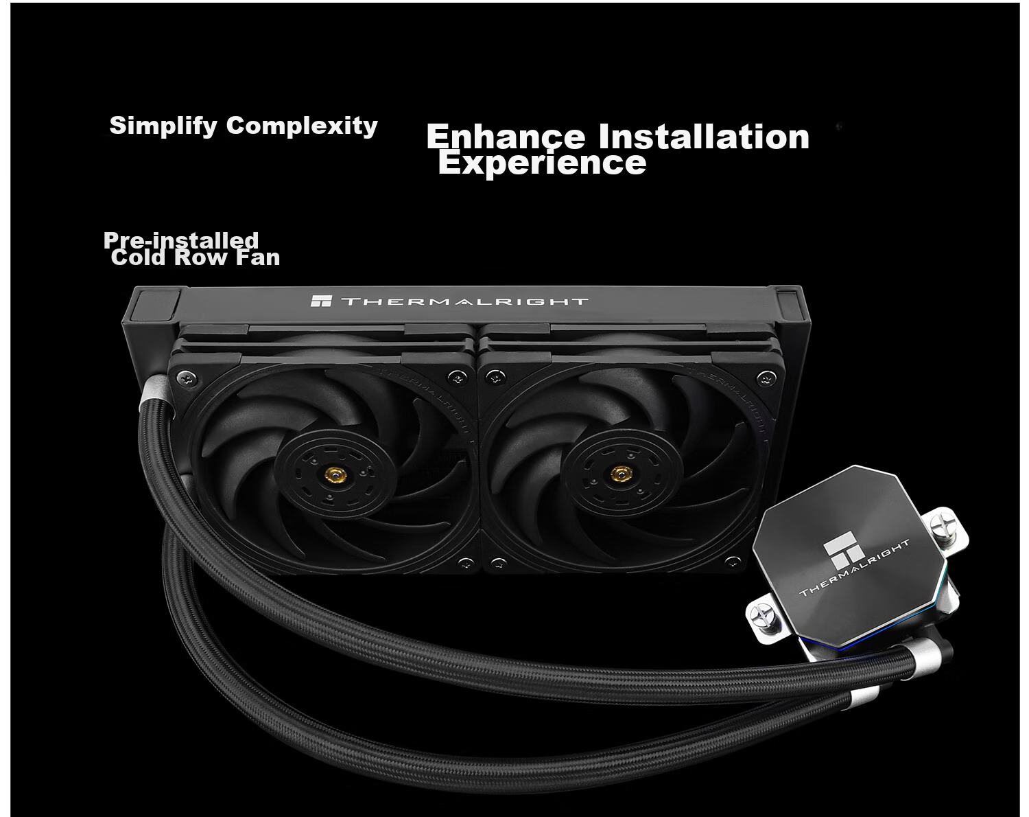 Система охлаждения Thermalright Frozen Edge 240 BLACK, жидкостный охладитель CPU, металлическая пластина, FE240 BLACK