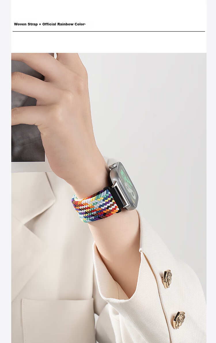 Ремешок CHENSONG для Xiaomi Smart Band 9 Pro/8 Pro, Redmi Watch 6/5/4, плетеный, с магнитной застежкой, черный шоколад