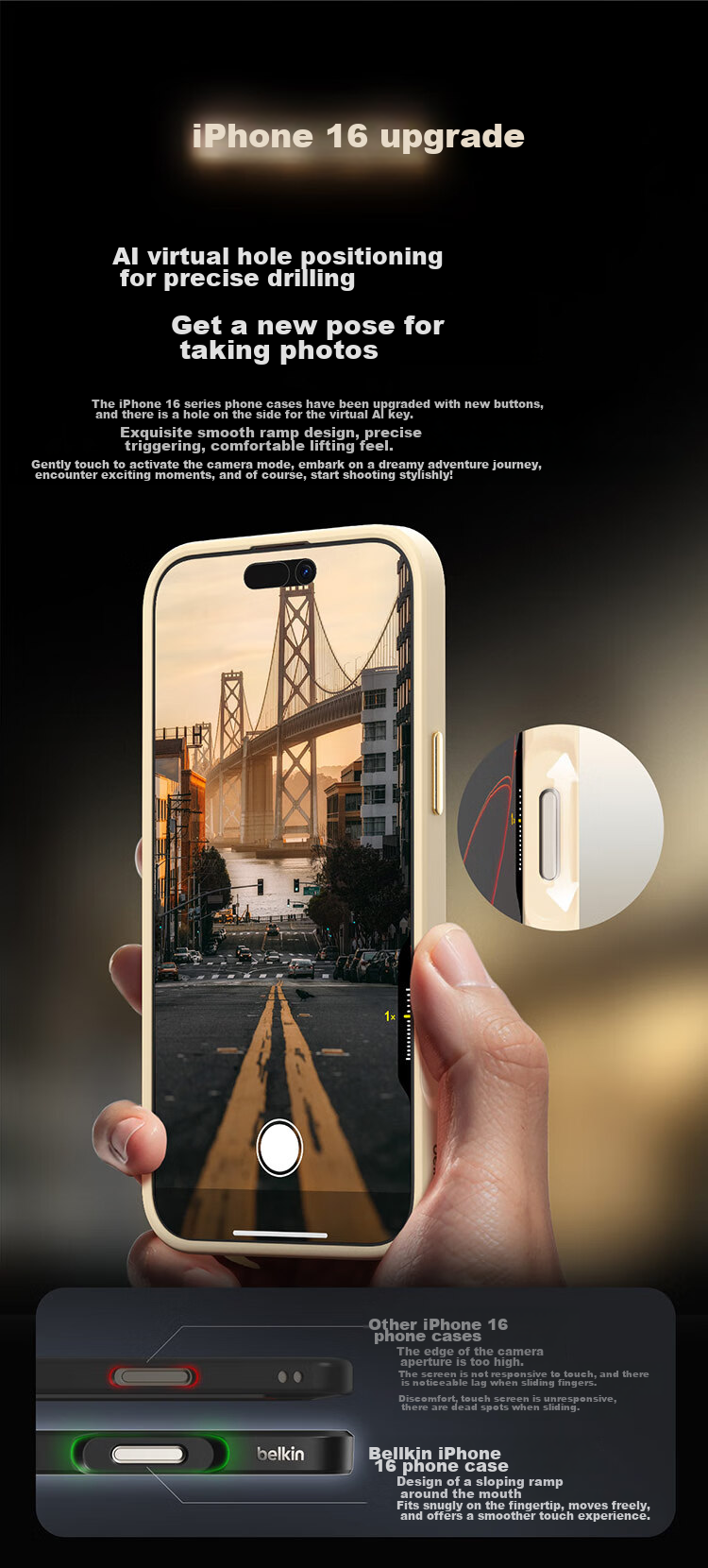 Чехол для Apple iPhone 16 Pro BELKIN Disney Shining Mickey, MagSafe, противоударный, TPU, черный