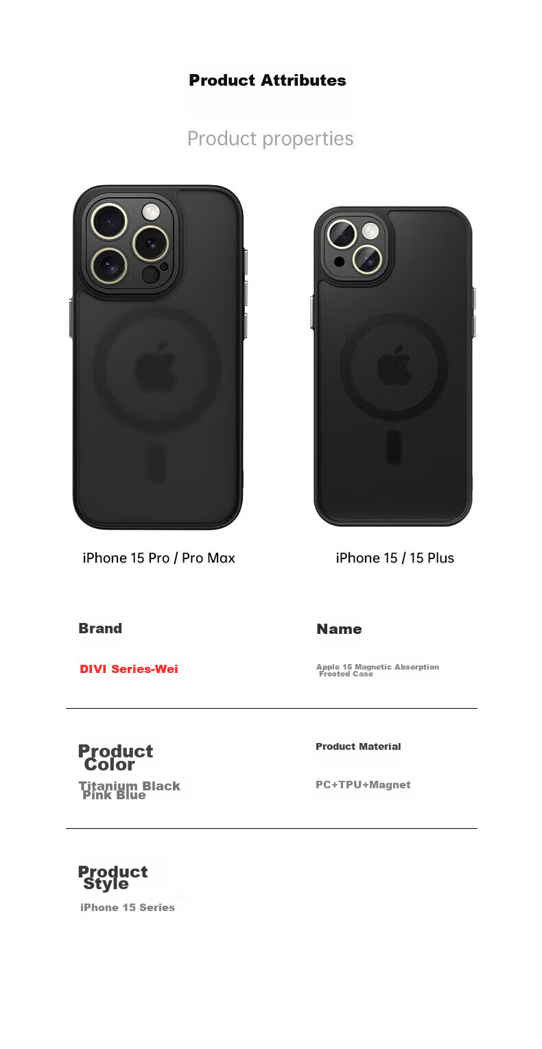 Чехол для Apple iPhone 13 Pro Max DIVI [Skin-Like Magnetic], матовый, противоударный, с поддержкой MagSafe, беспроводной зарядки, защита камеры