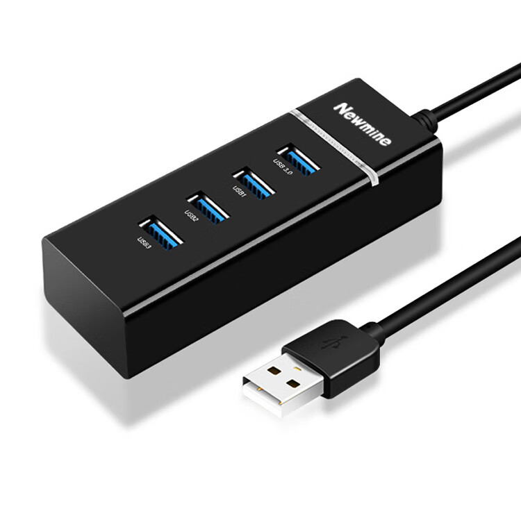 USB-концентратор Newmine USB 3.0, 4 порта, черный
