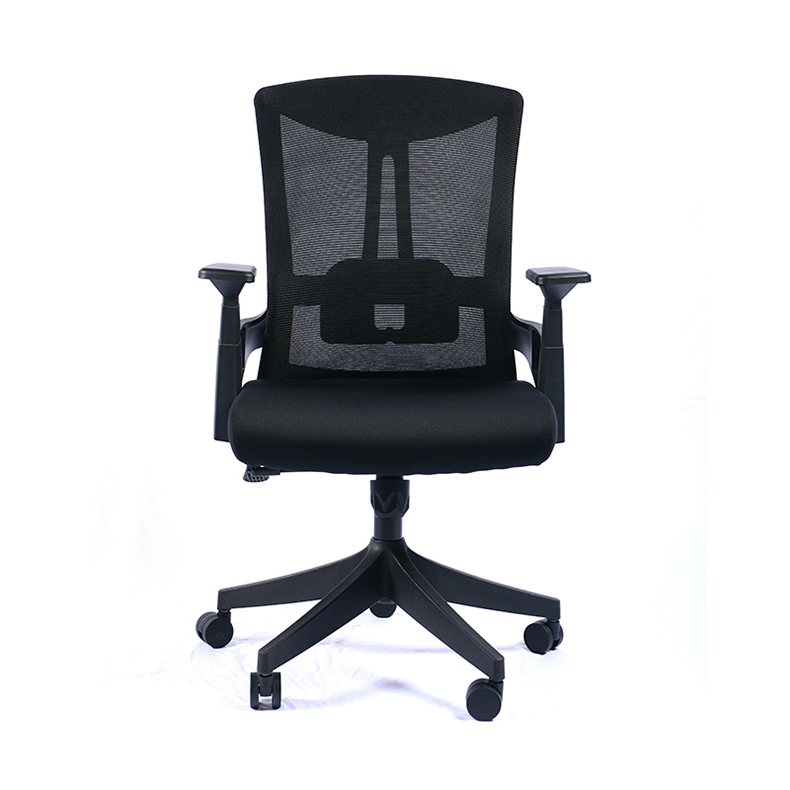 圣黎 经理椅员工椅透气舒适办公椅会议接待椅家用电脑椅 黑色