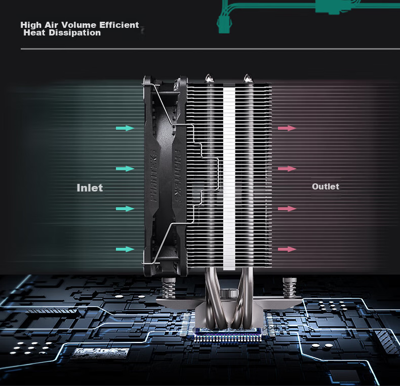 Кулер для процессора PHANTEKS Polar S4, башенный, 4 тепловые трубки, ARGB вентилятор, высокая производительность