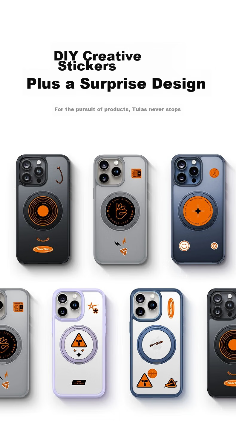 Чехол TORRAS Pivot Case для Apple iPhone 15 Pro Max, противоударный, с подставкой, магнитный, матовый черный