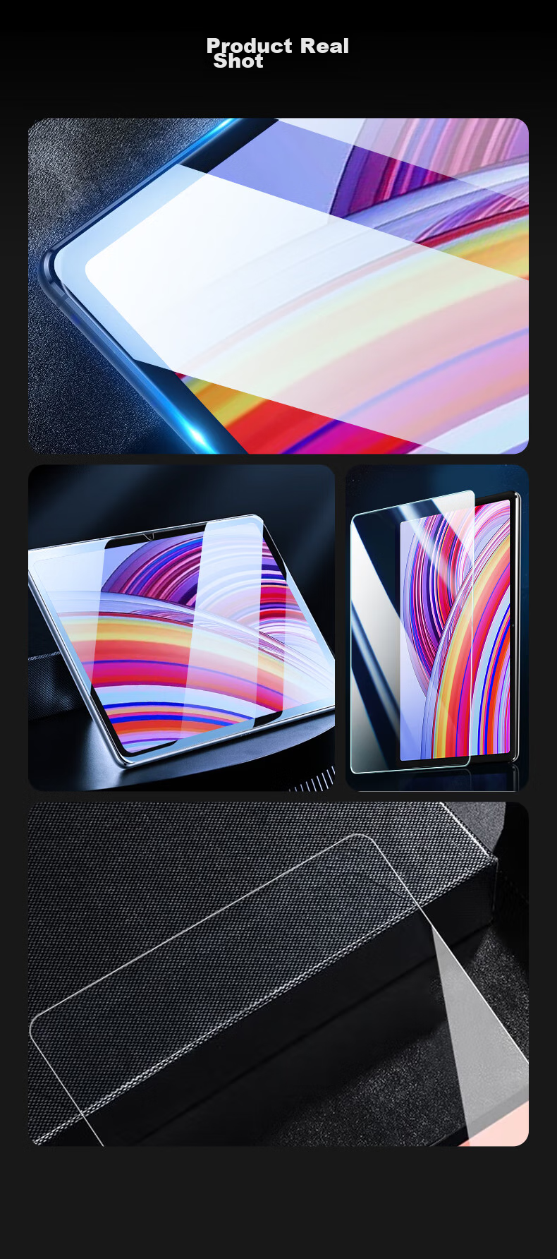 Защитная пленка CangHua для Xiaomi Redmi Pad Pro 12.1 дюймов (2024), закаленное стекло, высокая четкость, защита от падений