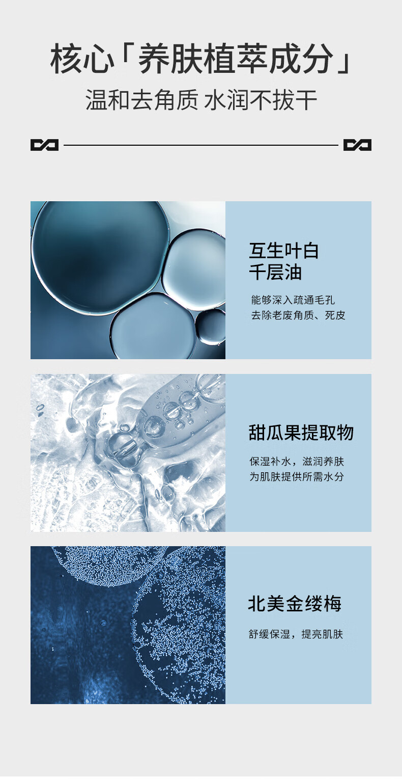 左颜右色 去角质凝胶啫喱洗面奶男150g 温和去死皮软化角质清洁毛孔面部