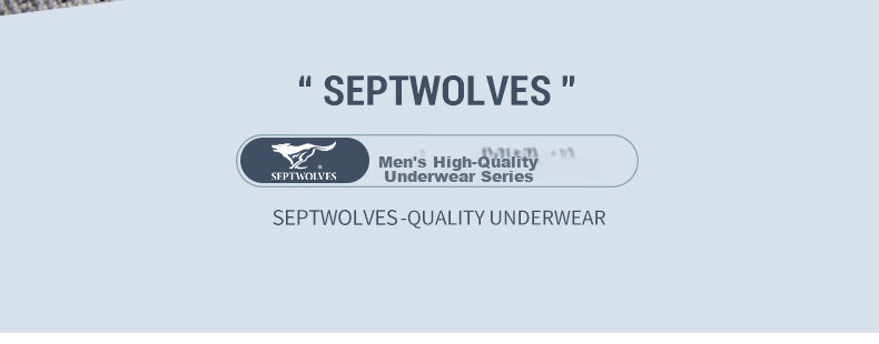Мужские боксеры SEPTWOLVES, 4 шт., из 100% хлопка, антибактериальные, с принтом "Волчья голова", средняя посадка