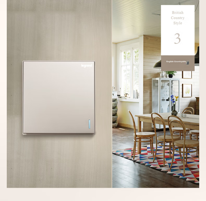 LEGRAND Накладная панель для розеток и выключателей Shidian Milan Gold, без рамки, тип 86, двойной выключатель, одинарное управление