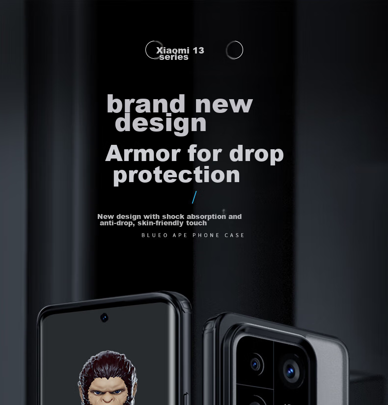 Защитный чехол Lanxingxiansheng для Xiaomi 13, ультратонкий, противоударный, черный