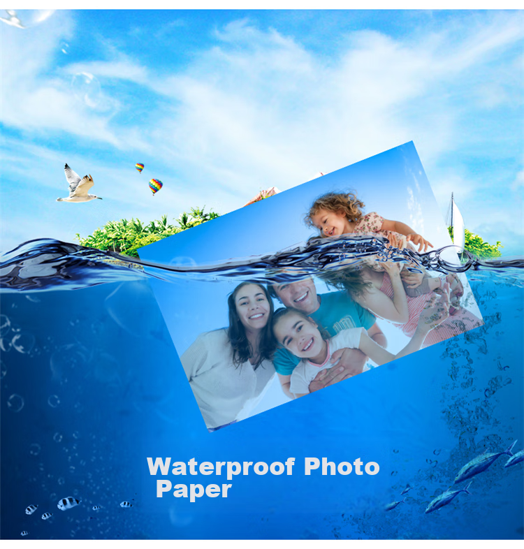 Фотобумага Befon RC, глянцевая, водостойкая, быстросохнущая, 260 г/м², для струйных принтеров, 100 листов