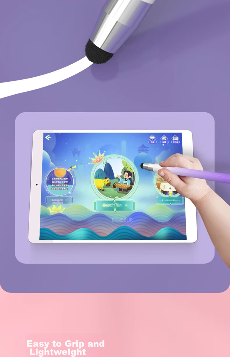 Стилус LinkStone для детских обучающих машин, совместим с Seewo W3, iPad, Xiaodu Youxuepai, Bubugao S6, универсальный, чувствительный к касанию, выдвижной, алюминиевый сплав, фиолетовый