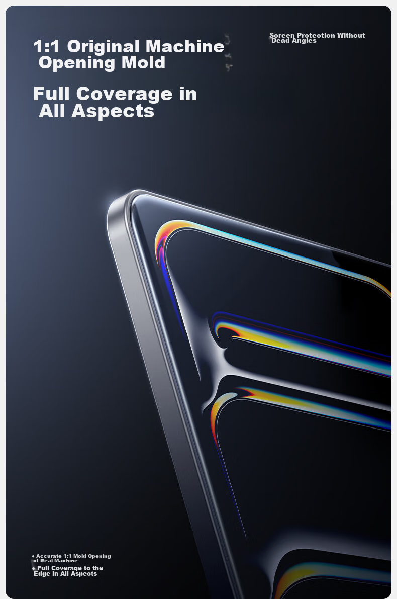 Защитное стекло Shanmo для iPad Air 7/6, совместимое с моделями 2025/2024 M3/M2 Chip, 11 дюймов. Электростатическое покрытие, защита от царапин, без пыли, быстрая установка.