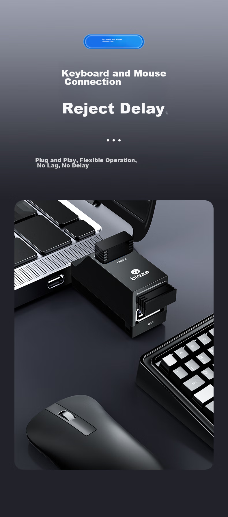 USB-хаб BIAZE Type-C, 3 порта USB 3.0, переходник-разветвитель для MacBook