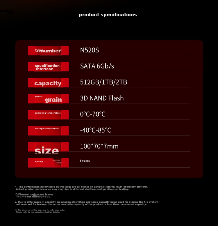SSD-накопитель Netac N520S 1TB SATA III