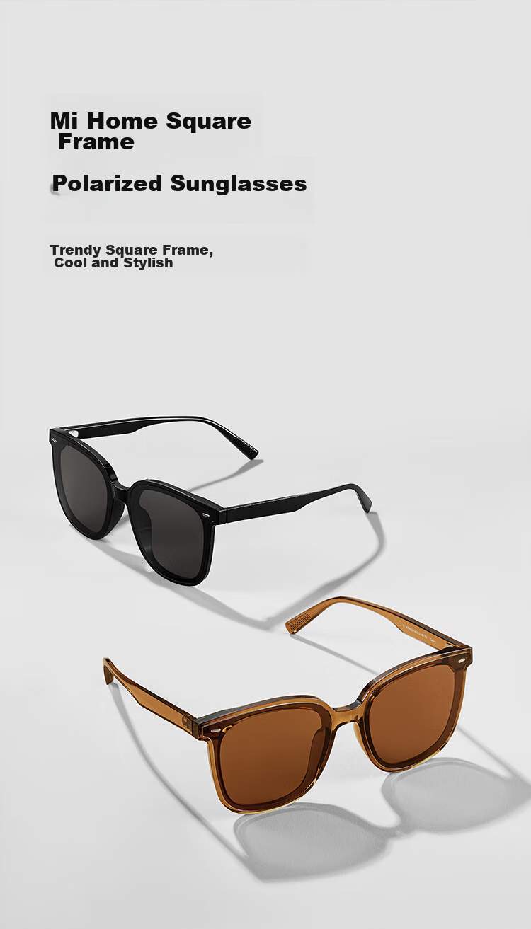 Солнцезащитные очки Xiaomi Mijia Square Polarized Sunglasses, унисекс, с защитой от УФ-лучей, черные