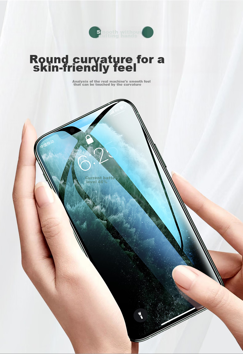 Защитное стекло PISEN для iPhone 12/12 Pro, полное покрытие, противоударное, антибликовое, 6.1 дюйма, 2 шт.