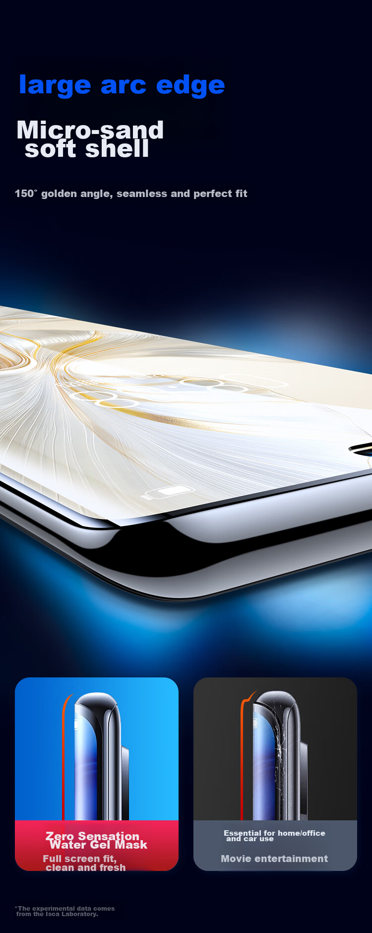 Защитная гидрогелевая пленка Yisika для Honor 200Pro/100Pro/90pro/80pro, полноэкранная, нано-пленка, 2 шт. в комплекте. Высокая четкость, защита от отпечатков пальцев.