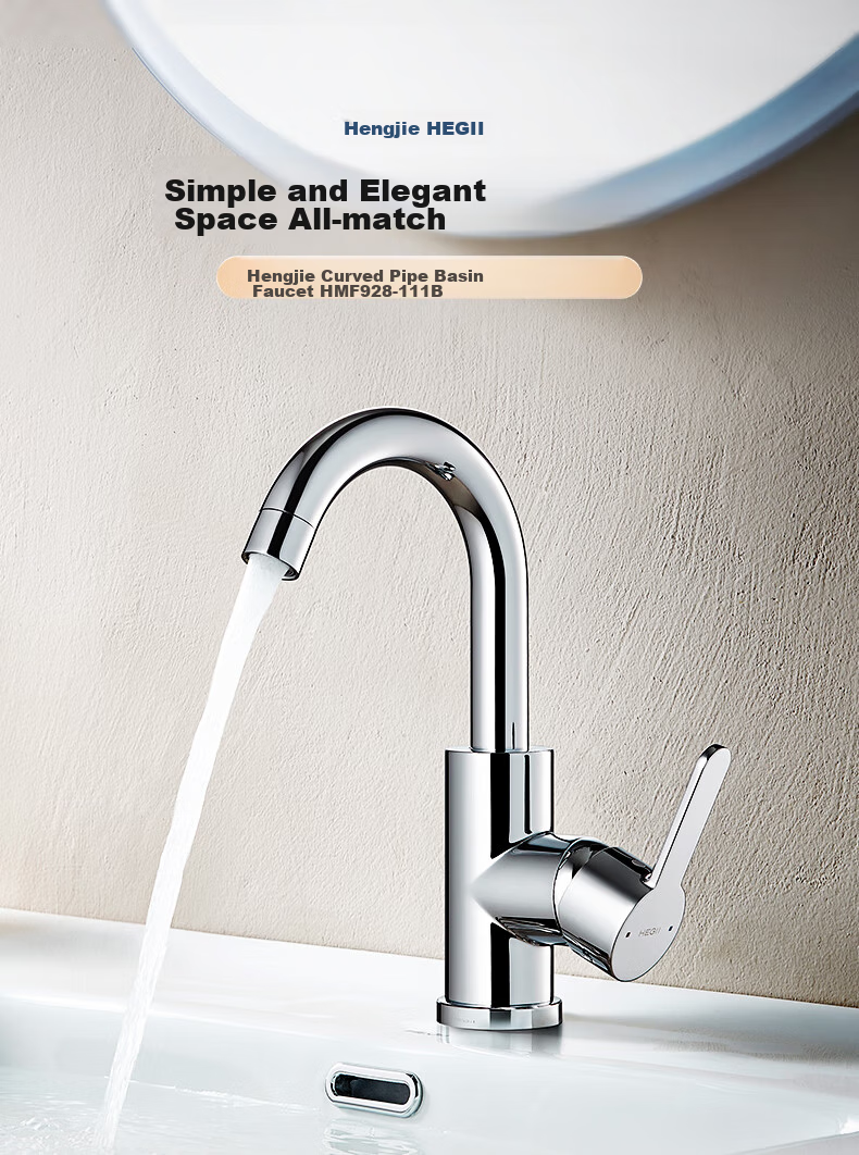 Смеситель для раковины HEGII HMF928-111B, поворотный, с горячей и холодной водой, цинковый сплав, хром