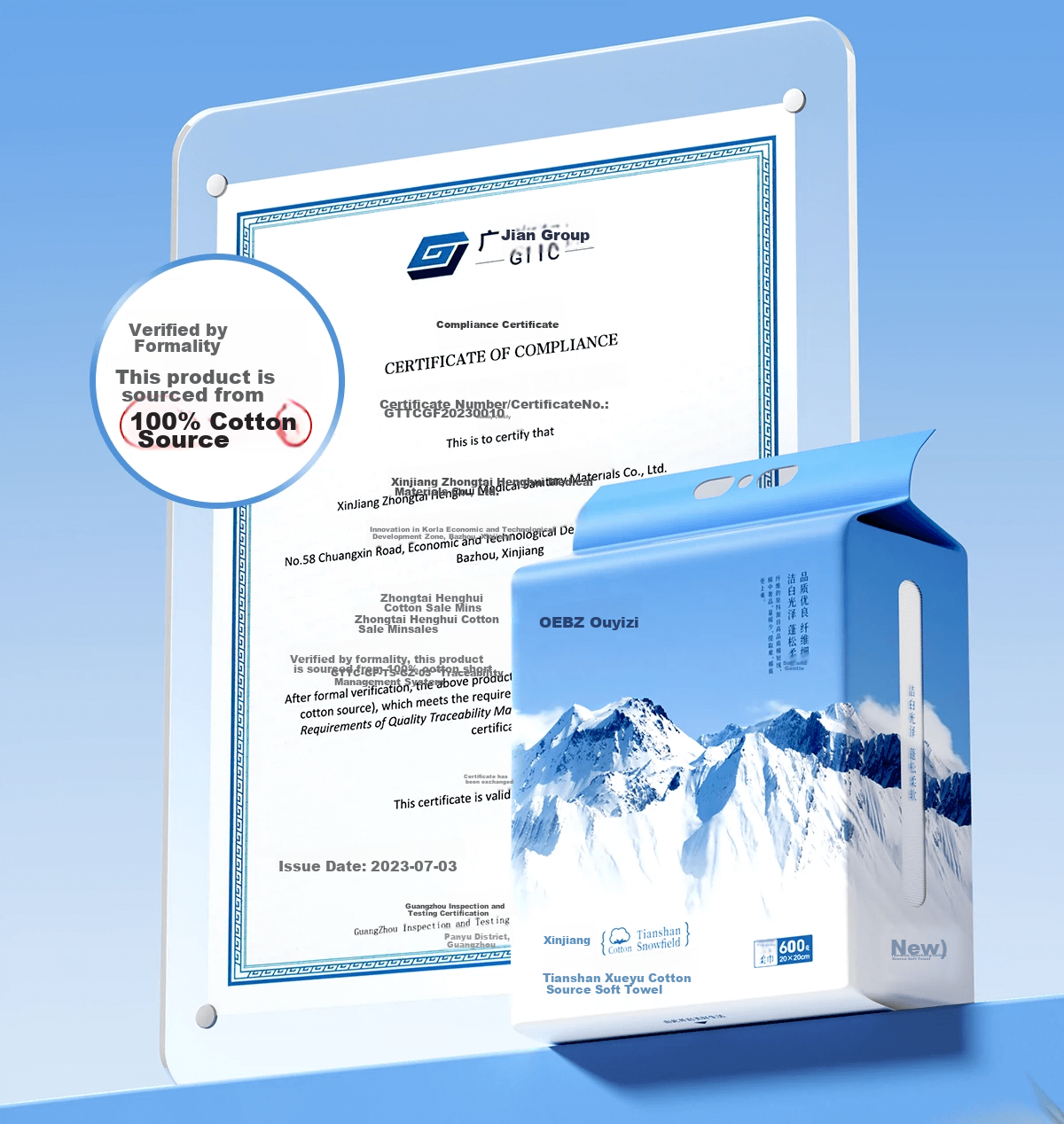 Ватные диски Oeiez Medical-Grade, мягкие, большие, 100% хлопок, 180 шт.