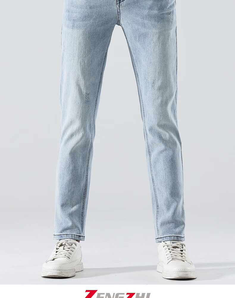Zengzhi / Zengzhi Мужские джинсы в стиле Business Casual 928010 Сине-черные Размер 31