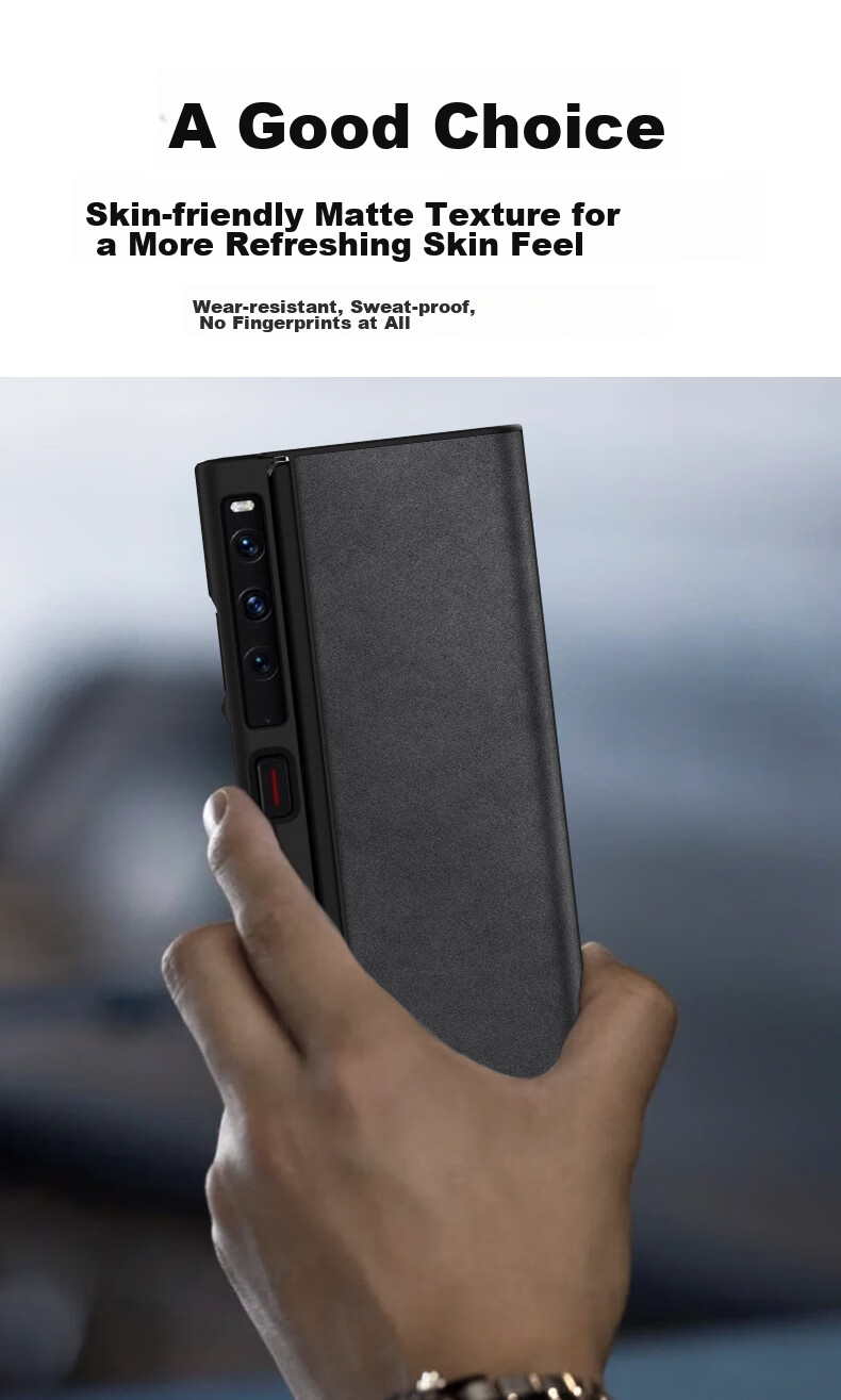 Чехол для Huawei Mate XS2 Shangsu, кожаный, противоударный, серый