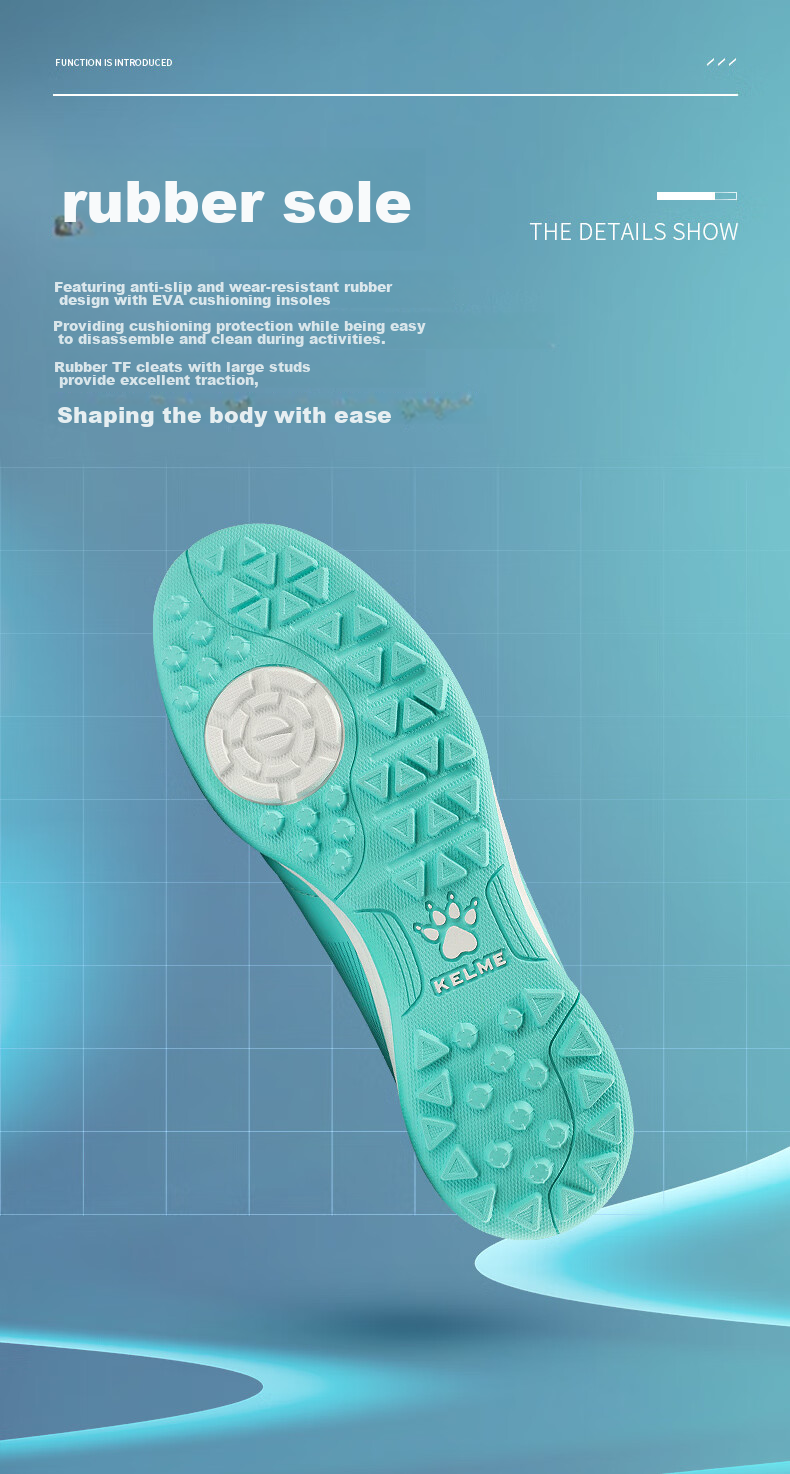 Футбольные бутсы KELME TF для мужчин и подростков, дышащие, нескользящие, профессиональные тренировочные бутсы для футбола, черные, размер 34