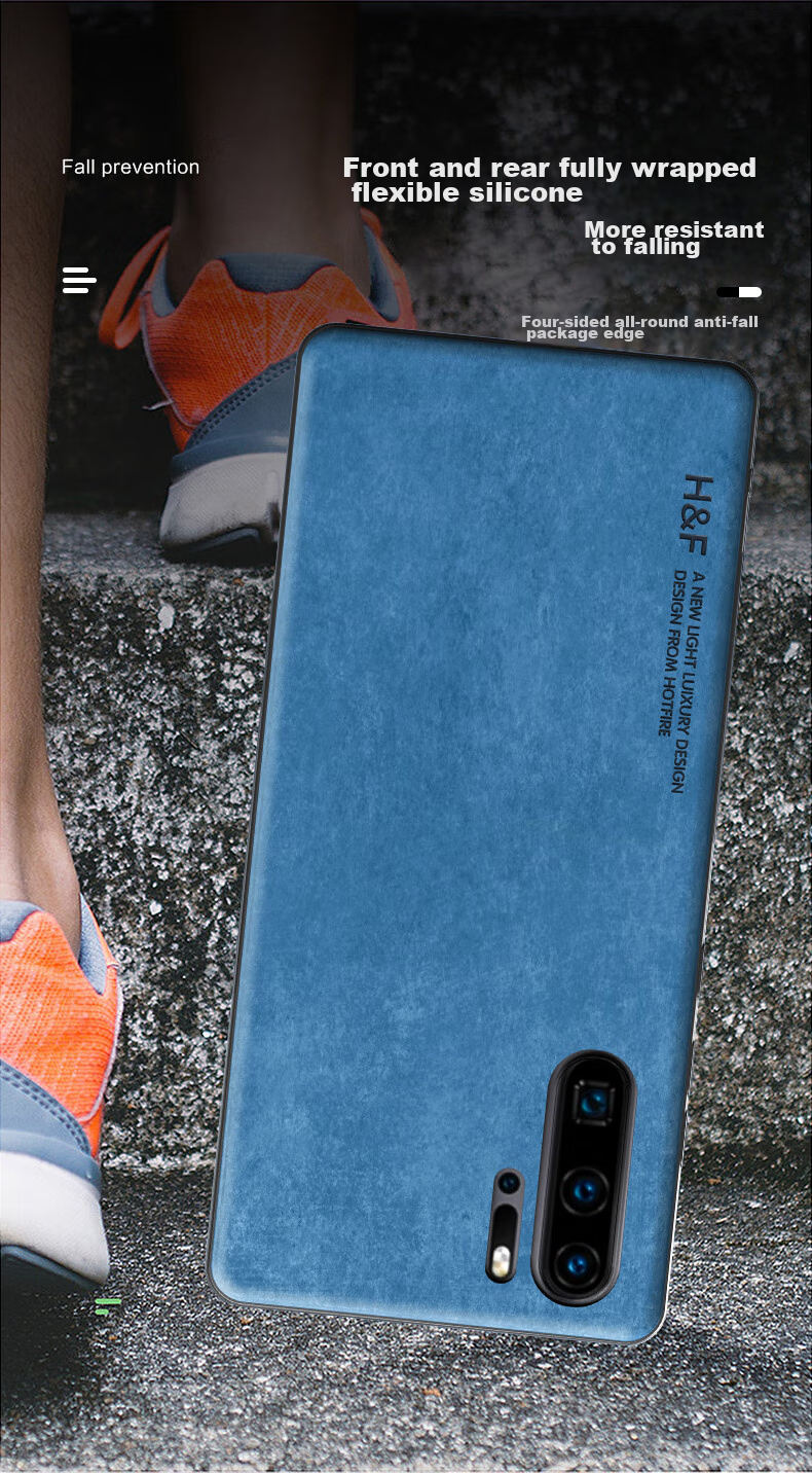 Чехол HotFire для Huawei P30 Pro, защитный силиконовый чехол с защитой камеры, матовый, Коралловый синий