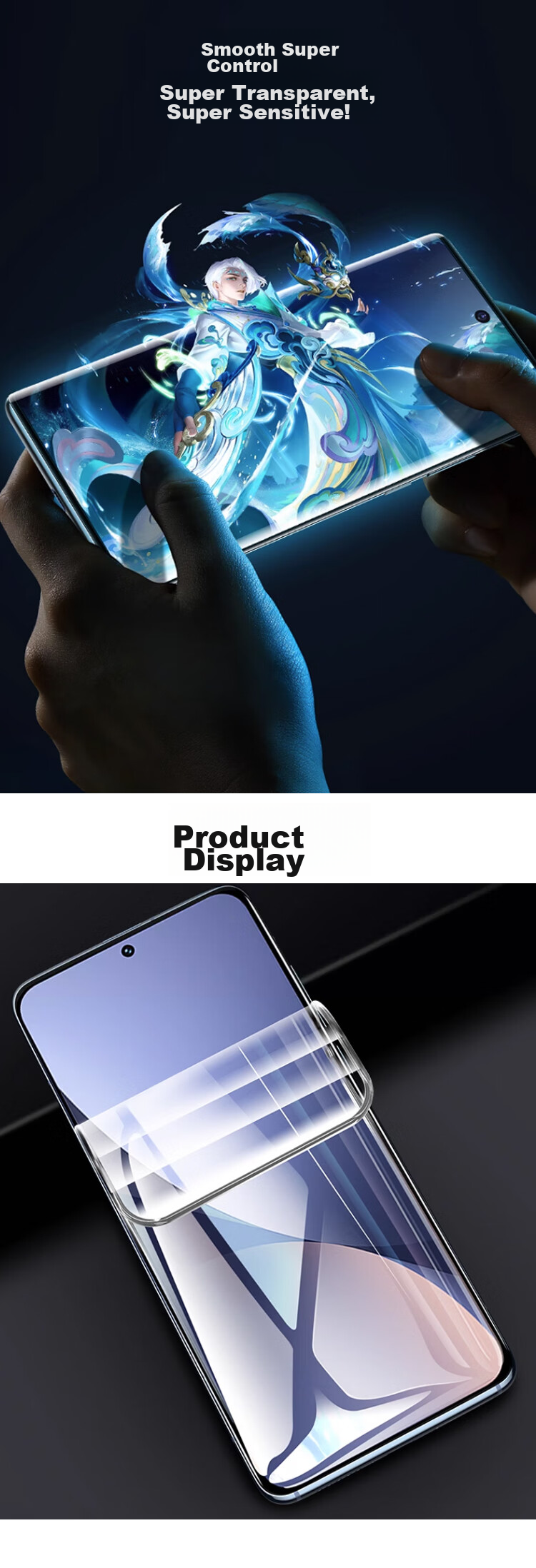 MAIKUQI Изогнутая гидрогелевая пленка для Xiaomi 12pro/12spro/13pro, полноэкранное покрытие, защита от отпечатков пальцев, 2 шт.