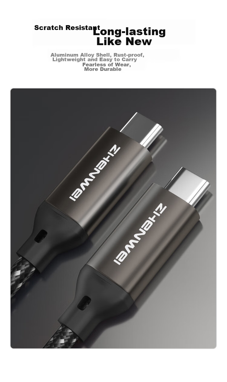Кабель ZHENWEI USB Type-C - USB Type-C, 0.5 метра, 100W