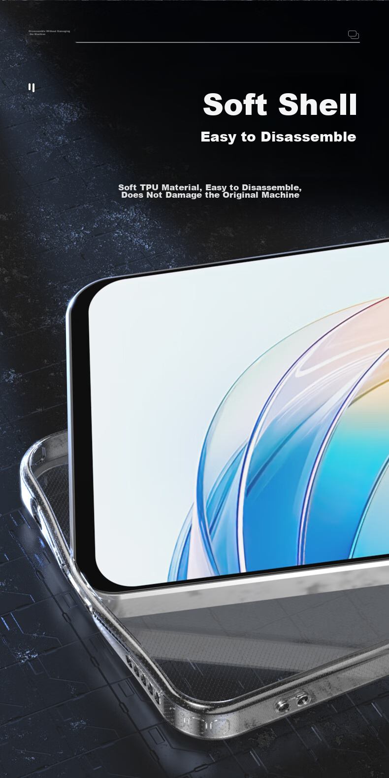Чехол LLUNC для Xiaomi 12/12X/12S, защита линз, прозрачный, противоударный, тонкий TPU, бизнес-стиль